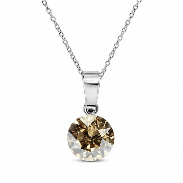Sudraba komplekts „Klasika (Golden Shadow)“ ar Swarovski® kristāliem