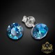 Sudraba komplekts "Klasika (Bermuda Blue)" ar Swarovski™ kristāliem