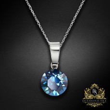 Sudraba kulons "Klasika (Bermuda Blue)" ar Swarovski™ kristāliem