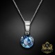 Sudraba komplekts "Klasika (Bermuda Blue)" ar Swarovski™ kristāliem