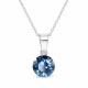 Sudraba komplekts sievietēm „Klasika (Bermuda Blue)“ ar Swarovski® kristāliem