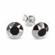 Sudraba komplekts „Klasika (Jet Hematite)“ ar Swarovski™ kristāliem