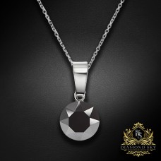 Sudraba kulons "Klasika (Jet Hematite)" ar Swarovski™ kristāliem