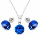 Sudraba komplekts „Klasika (Capri Blue)“ ar Swarovski® kristāliem