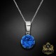 Sudraba kulons "Klasika (Capri Blue)" ar Swarovski™ kristāliem