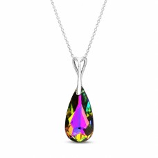 Серебряный кулон 925 пробы «Радужный Каскад (Vitrail Medium)» с кристаллами Swarovski®
