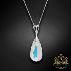 Sudraba kulons "Varavīksnes Kaskāde (Aurora Borealis)" ar Swarovski™ kristāliem