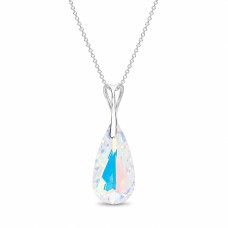 Серебряный кулон 925 пробы «Радужный Каскад (Aurora Borealis)» с кристаллами Swarovski®
