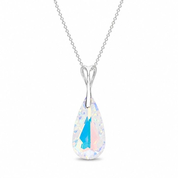 Sudraba kulons „Rainbow Waterfall (Aurora Borealis)“ ar Swarovski® kristāliem