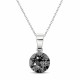 Sudraba komplekts sievietēm „Klasika (Silver Night)“ ar Swarovski® kristāliem