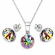 Sudraba komplekts sievietēm „Klasika (Vitrail Medium)“ ar Swarovski® kristāliem