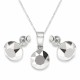 Sudraba komplekts sievietēm „Klasika (Light Chrome)“ ar Swarovski® kristāliem
