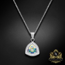 Sudraba kulons "Stihijas Maģija (Aurora Borealis)" ar Swarovski™ kristāliem