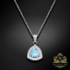 Sudraba kulons "Stihijas Maģija (Aquamarine Diamond Touch Light)" ar Swarovski™ kristāliem