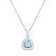 Sudraba kulons „Stihijas Maģija (Aquamarine Diamond Touch Light)“ ar Swarovski™ kristāliem