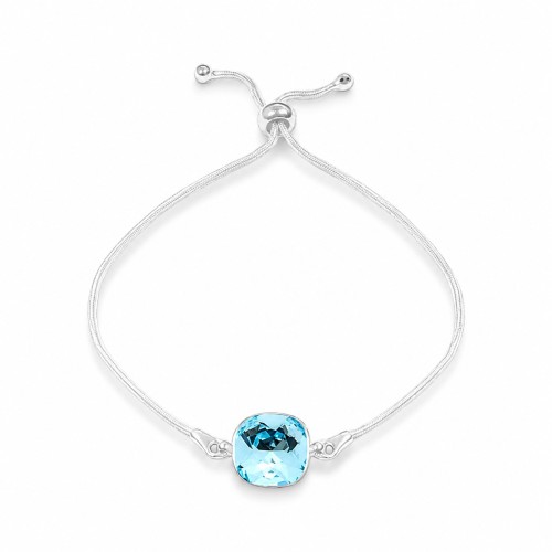 Sudraba rokassprādze „Žilbinošais Mirdzums (Aquamarine)“ no 925 proves sudraba