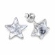 Sudraba auskari „Zvaigznīte“ ar Swarovski® kristāliem