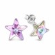 Sudraba auskari „Zvaigznīte (Vitrail Light)“ ar Swarovski® kristāliem