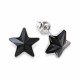 Sudraba auskari „Zvaigznīte (Jet)“ ar Swarovski® kristāliem