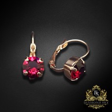 Auskari "Krāšņums (Ruby)" ar Swarovski™ kristāliem