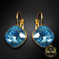 Auskari "Apžilbinošs Mirdzums IV (Aquamarine Blue)" ar Swarovski™ kristāliem