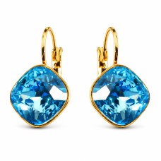 Earrings “Glare IV (Aquamarine Blue)” created with Crystals by Swarovski®