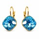 Auskari „Žilbinošais Mirdzums IV (Aquamarine Blue)“ ar Swarovski® kristāliem