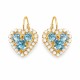 Auskari „Atklāta Sirds (Aquamarine Blue)“ ar Swarovski™ kristāliem