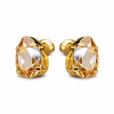 Earrings “Venus II (Golden Shadow)” created with Crystals by Swarovski®