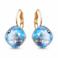Earrings “Glare IV” (Light Sapphire Shimmer) dazzling with Crystals by Swarovski®
