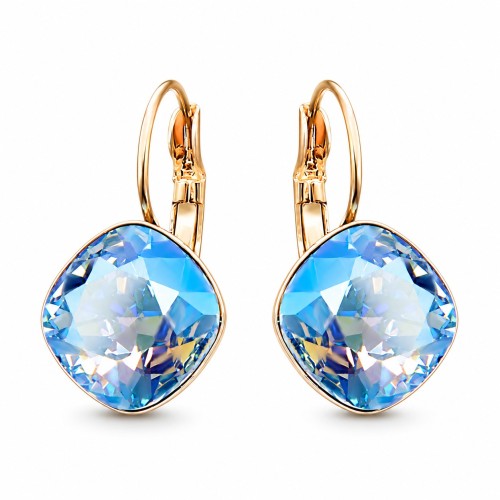 Kõrvarõngad naistele DiamondSky „Glare IV“ (Light Sapphire Shimmer) Swarovski® kristallidega