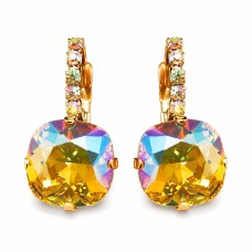 Auskari „Apžilbinošs Mirdzums VII (Light Topaz Shimmer)“ ar Swarovski™ kristāliem