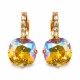 Auskari „Apžilbinošs Mirdzums VII (Light Topaz Shimmer)“ ar Swarovski® kristāliem