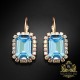 Auskari "Lurdes II (Aquamarine Blue)" ar Swarovski™ kristāliem