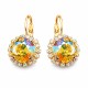 Auskari „Žilbinošais Mirdzums III (Light Topaz Shimmer)“ ar Swarovski® kristāliem