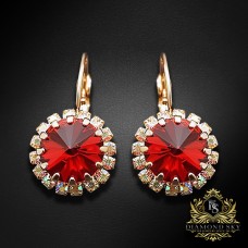 Auskari "Klaris IX (Scarlet)" ar Swarovski™ kristāliem