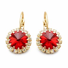 Auskari „Clarice IX (Scarlet)“ ar Swarovski® kristāliem