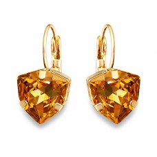 Auskari „Bermudu Trijstūris (Light Colorado Topaz)“ ar Swarovski® kristāliem