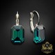 Auskari "Lurdes (Emerald)" ar Swarovski™ kristāliem