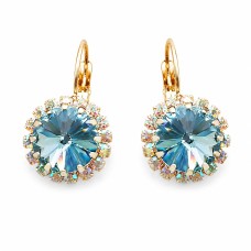 Auskari „Klaris IX (Aquamarine Blue)“ ar Swarovski™ kristāliem