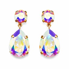Auskari „Kristāla Piliens IV (Aurora Borealis)“ ar Swarovski® kristāliem