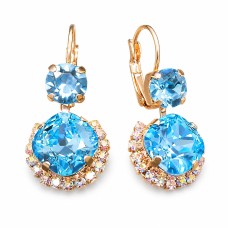 Earrings “Clarice VI (Aquamarine Blue)” created with Crystals by Swarovski®