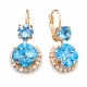 Auskari „Clarice VI (Aquamarine Blue)“ ar Swarovski® kristāliem