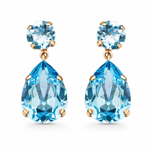 Auskari „Kristāla Piliens IV (Aquamarine Blue)“