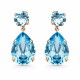 Auskari „Kristāla Piliens IV (Aquamarine Blue)“ ar Swarovski® kristāliem