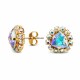 Auskari „Bermudu Trīsstūris IV (Aurora Borealis)“ ar Swarovski® kristāliem
