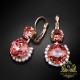 Auskari "Klaris VI (Rose Peach)" ar Swarovski™ kristāliem