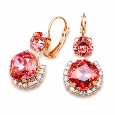 Earrings “Clarice VI (Rose Peach)” created with Crystals by Swarovski®