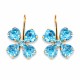 Auskari „Kristāla Āboliņš (Aquamarine Blue)“ ar Swarovski® kristāliem