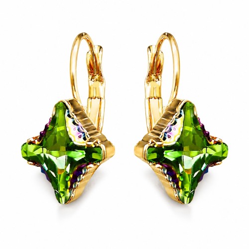 Auskari „Bizantijas Krusts (Peridot Scarabaeus Green)“